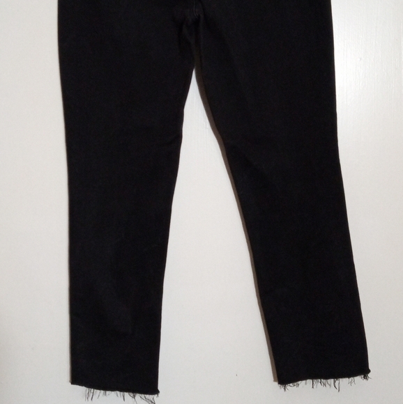 Leith high rise black jeans with front hem splits women's size 30 - Picture 8 of 9